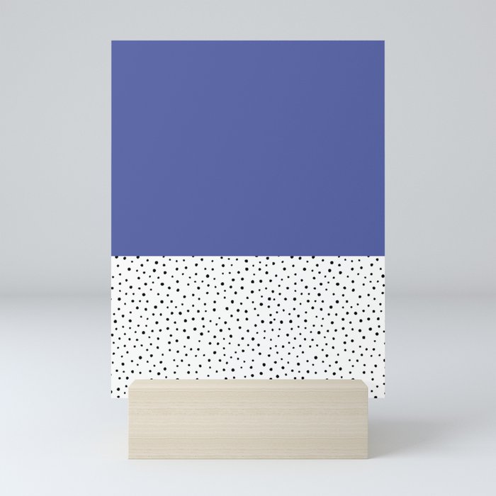Very Peri + Polka Dots  Mini Art Print