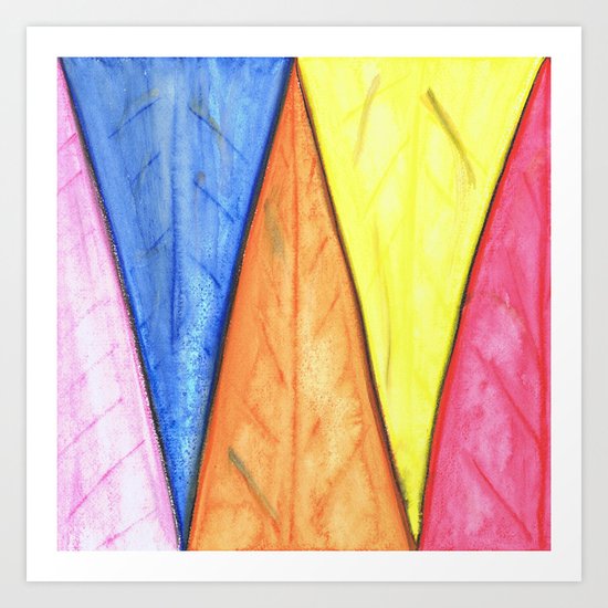 Abstract Triangles Art Print