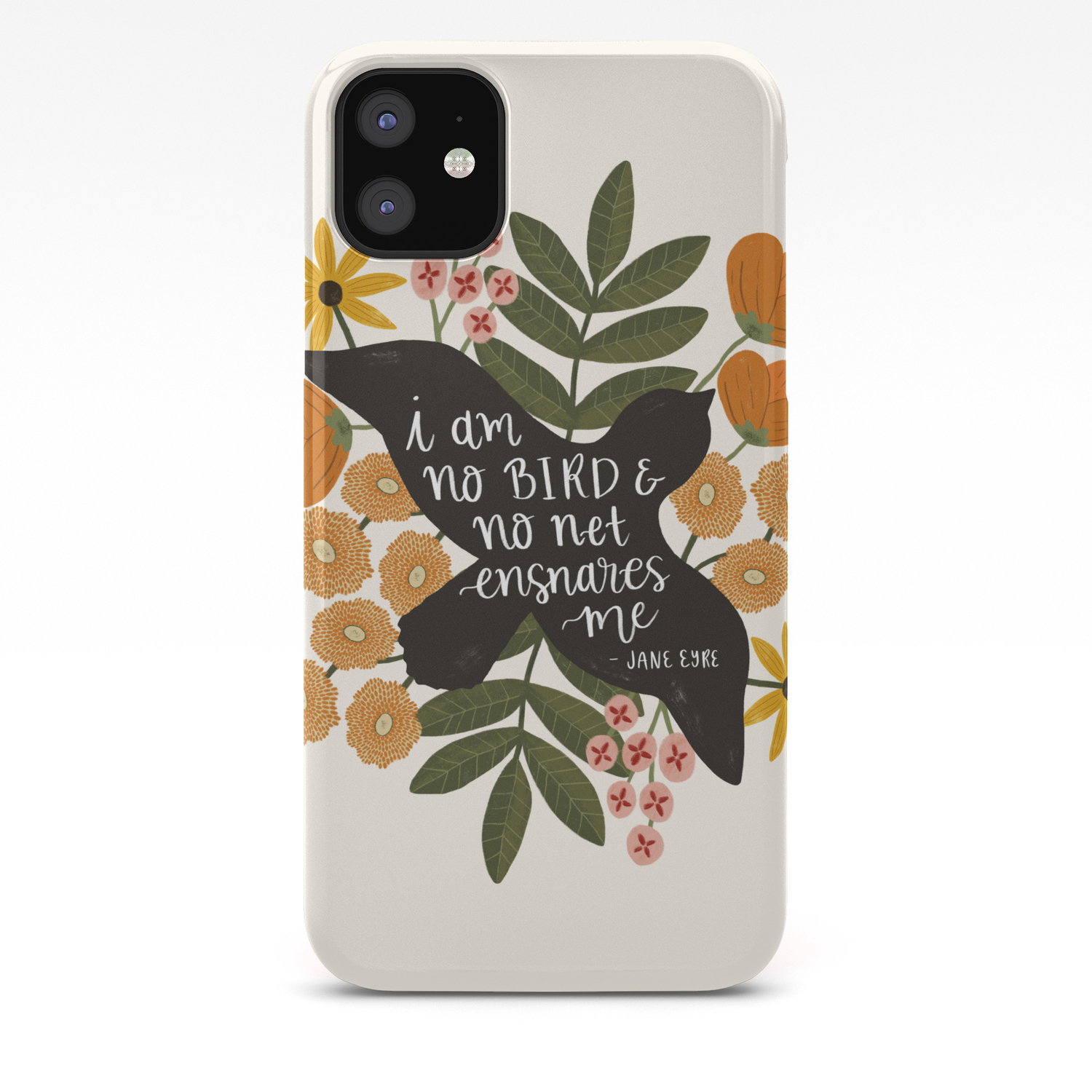 I Am No Bird Jane Eyre Quote Iphone Case By Ohjessmarie Society6