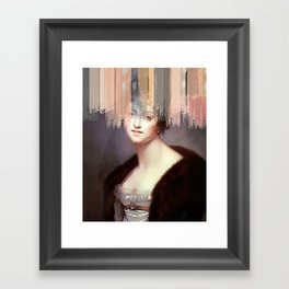 Pastel Altered Portrait Framed Art Print