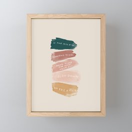 Make Time For What Helps You Framed Mini Art Print