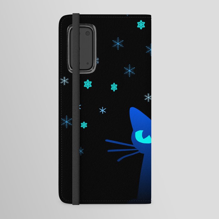 Glow in the Dark Cat Android Wallet Case