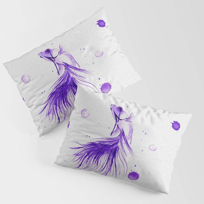 Siamese Fighting Fish in Ink Pillow Sham