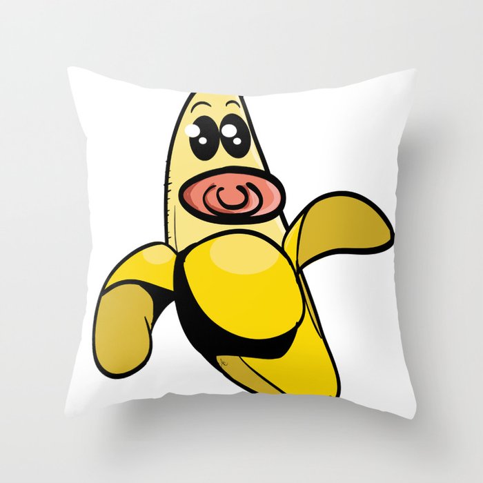 Baby Banana Throw Pillow