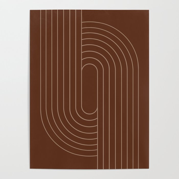 Oval Lines Abstract XXVII Poster