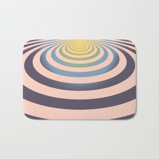 Circle around asymmetrically - Optical game Bath Mat