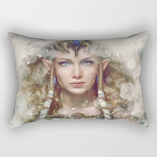 Epic Princess Zelda from Legend of Zelda Painting Rectangular Pillow