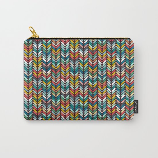 llama leaf arrow chevron dark Carry-All Pouch