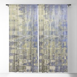 Abstract #3 Psychedelicate (Gold) Sheer Curtain