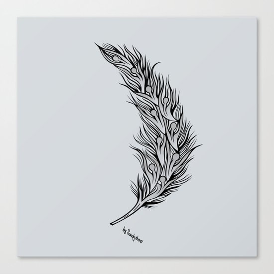 humans feather Canvas Print