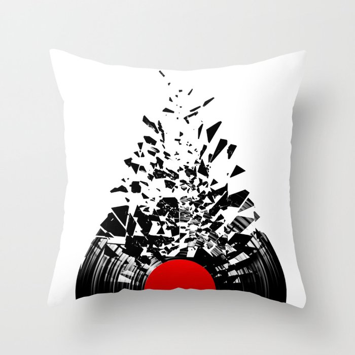 Vinyl shatter Throw Pillow