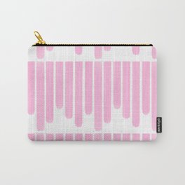 Pink Paint Stripes Carry-All Pouch