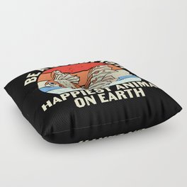 Be A Goldfish Happiest Animal On Earth Floor Pillow