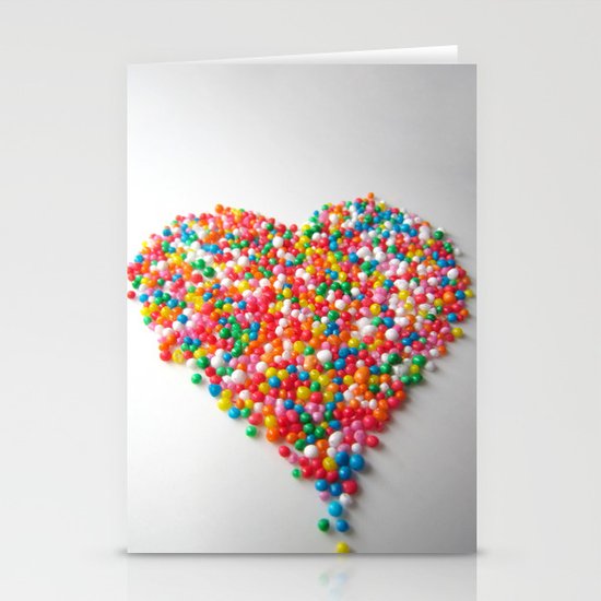 Colorful Heart Stationery Cards