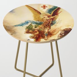 “St Micheal Vanquishing Satan” by Gustave Moreau Side Table
