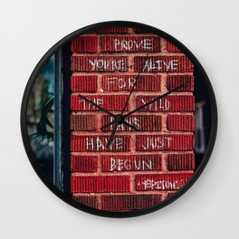Prove You're Alive Wall Clock