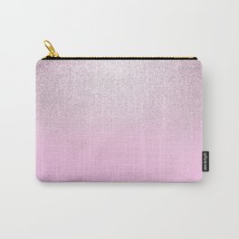 Girly blush pink lavender gradient glitter Carry-All Pouch