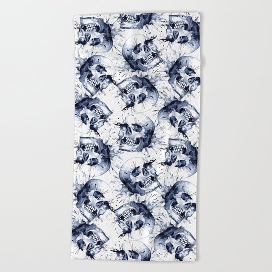 Skull Pattern Beach Towel
