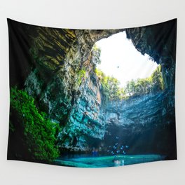 Sea Cave in Greece Wall Tapestry