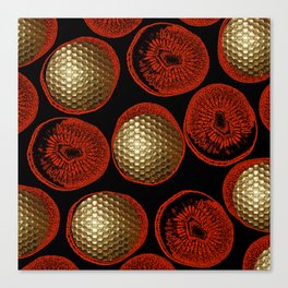 RED, BLACK & GOLD Canvas Print