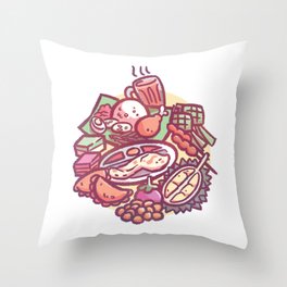 Malaysian Food Throw Pillow