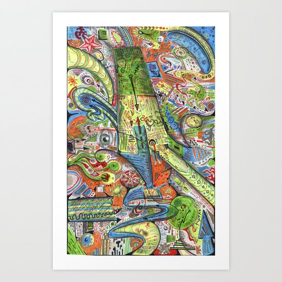 Madness Doodle Art Print