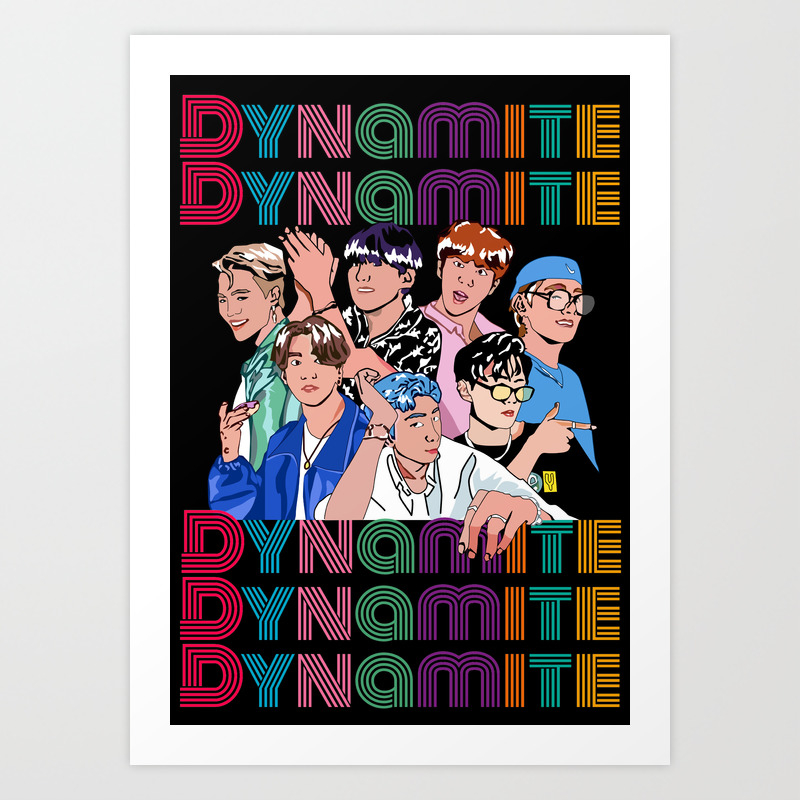 bts dynamite art print by rudy society6