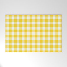 Check Pattern - yellow sunshine Welcome Mat