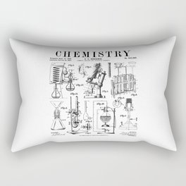Chemistry Teacher Student Science Laboratory Vintage Patent Rectangular Pillow