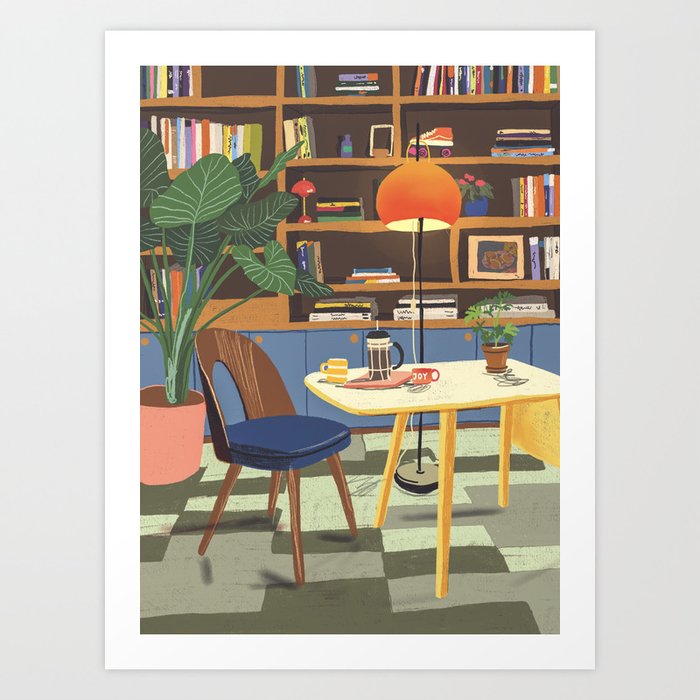 Home library Art Print