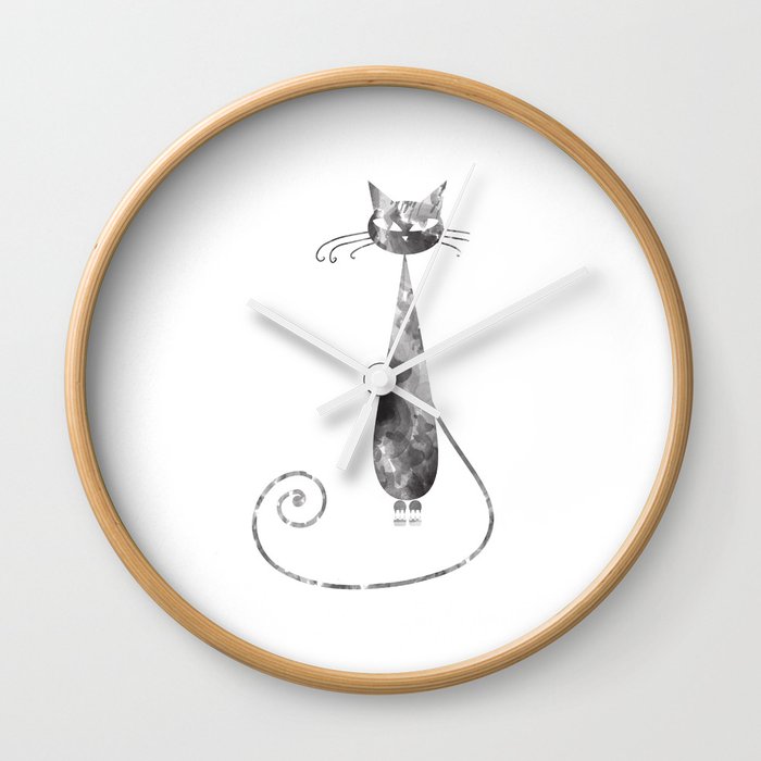 Serious Cat Wall Clock