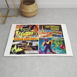 50s Sci-Fi Movie Poster Collection #3 Rug