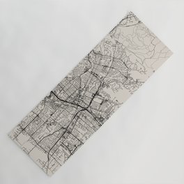 Santa Rosa USA - City Map - Black and White Aesthetic Yoga Mat