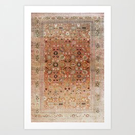 Antique Tabriz Persian Rug Print Art Print