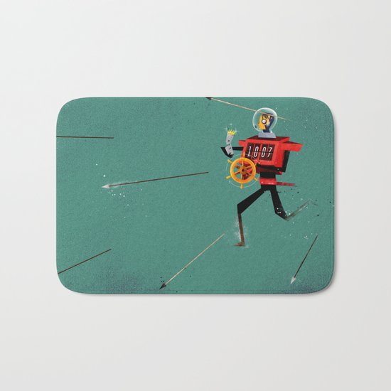 The Time Travelling Pirate Bath Mat