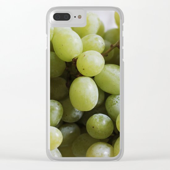 Green Grapes Clear iPhone Case