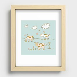 Who Says Moo? Recessed Framed Print