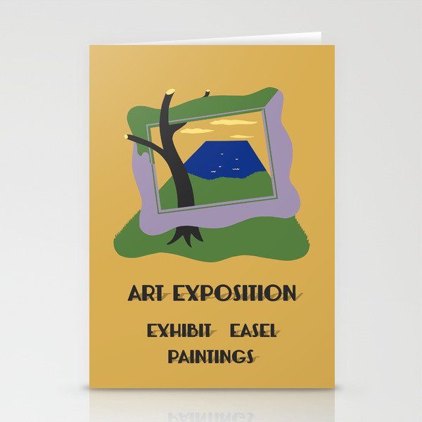  Retro art exposition Stationery Cards