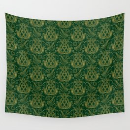 Luxe Pineapple // Emerald Green Wall Tapestry