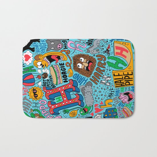 H Pattern Bath Mat