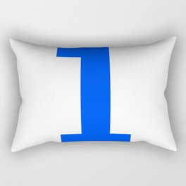 Number 1 (Blue & White) Rectangular Pillow