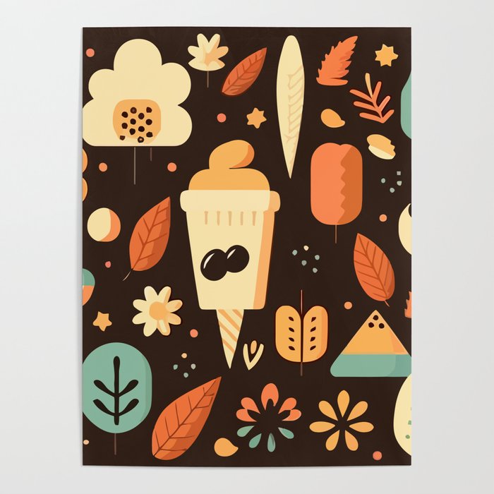 Lovely autumn patterns Poster