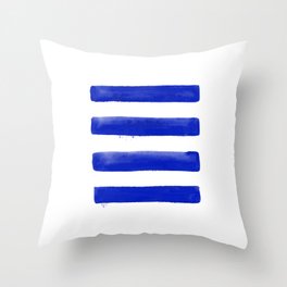 Blue Stripes Abstract Throw Pillow