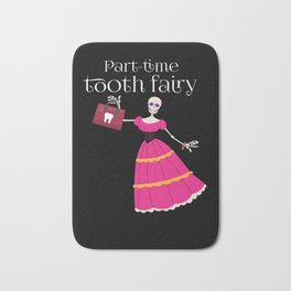 Part Time Tooth-Fairy | Pink Skeleton Bath Mat