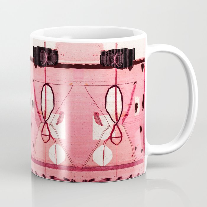 N24 - Black and Pink Boho Traditional Moroccan Vintage Artwork  Coffee Mug