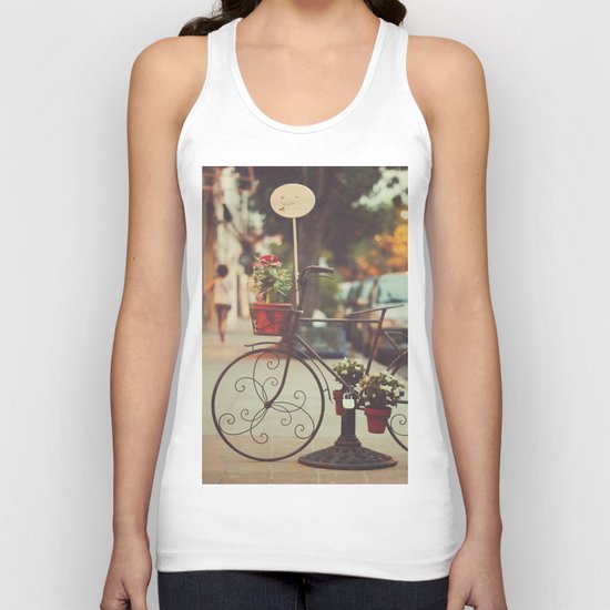 The bike with the flowers Unisex Tank Top