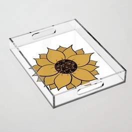 summer sunflower Acrylic Tray