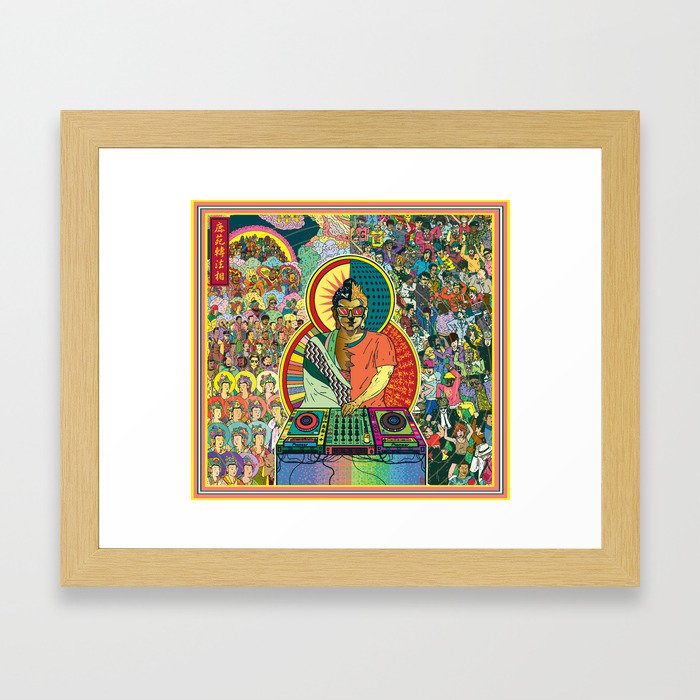 Life of Buddha - 7. Enlightenment and teaching  Framed Art Print