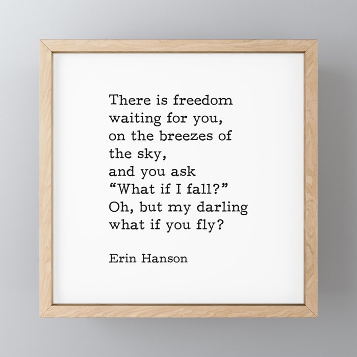 What If I Fall Oh But My Darling What If You Fly Framed Mini Art Print