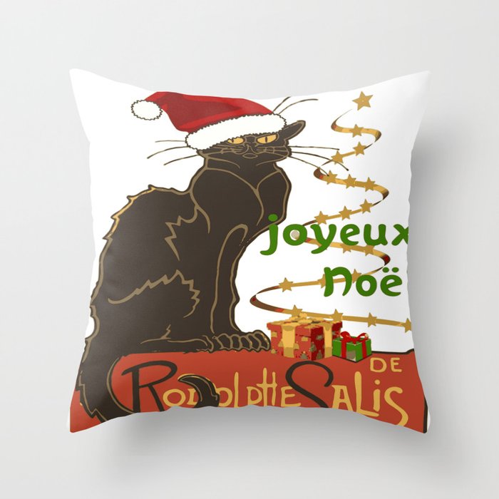 Joyeux Noel Le Chat Noir Christmas Parody Throw Pillow By Taiche Society6 Joyeux Noel Le Chat Noir Christmas Parody Throw Pillow By Taiche Society6
